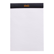 Rhodia Unlined Notepad No. 16, A5 Size (210mm X 148mm), Microperforated, 80gsm, 80 Pages, Black-Cover